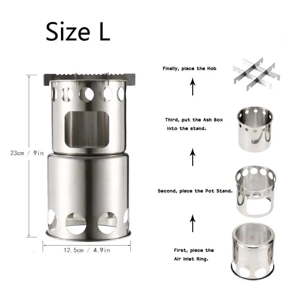 Portable Stainless Steel Firewoods Furnace