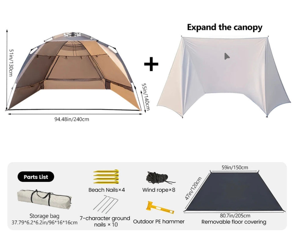 Outdoor 2-3 Person One-Touch Camping Tent