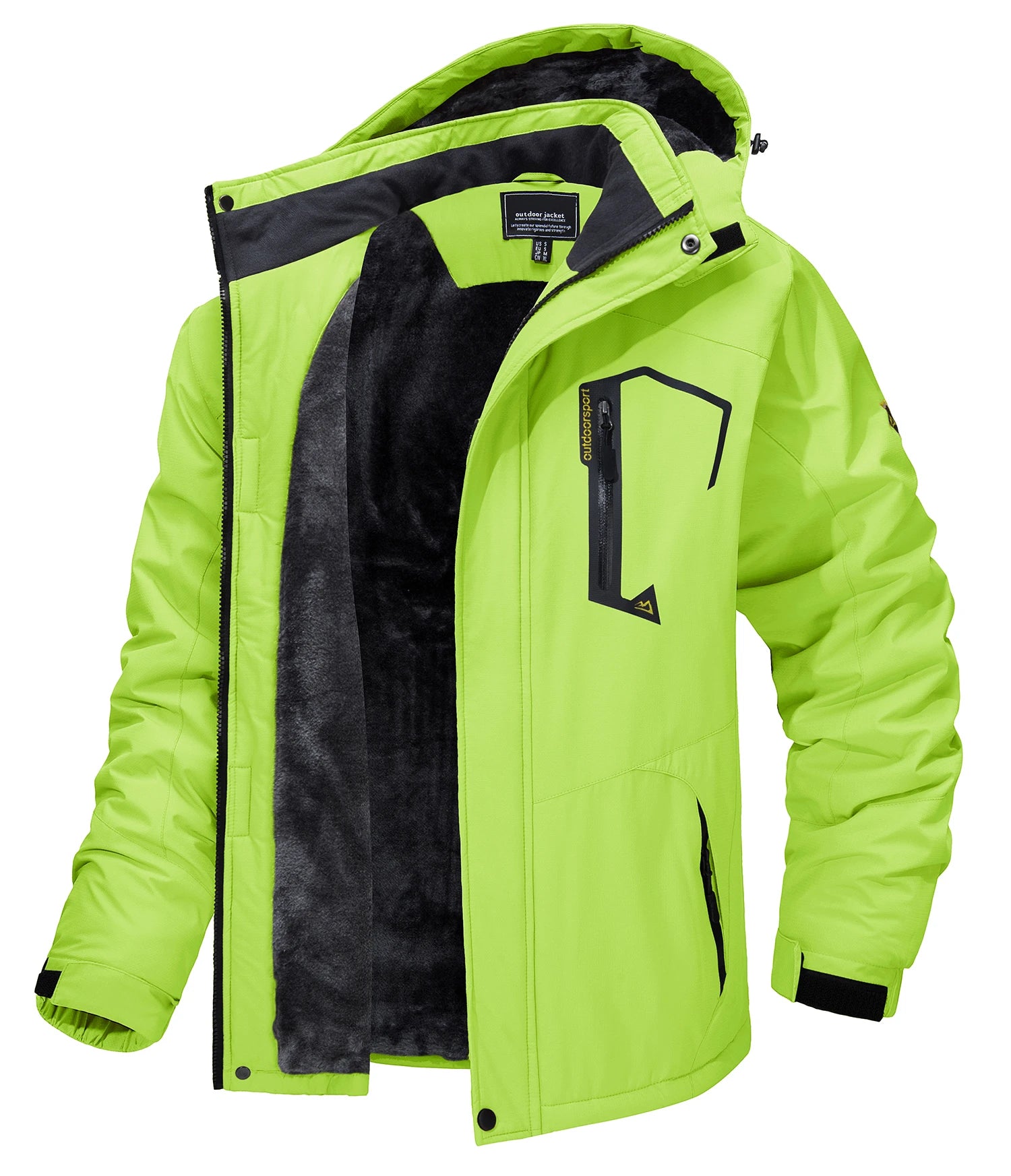 Fleece Lining Jackets for Hiking with Removable Hooded Coats