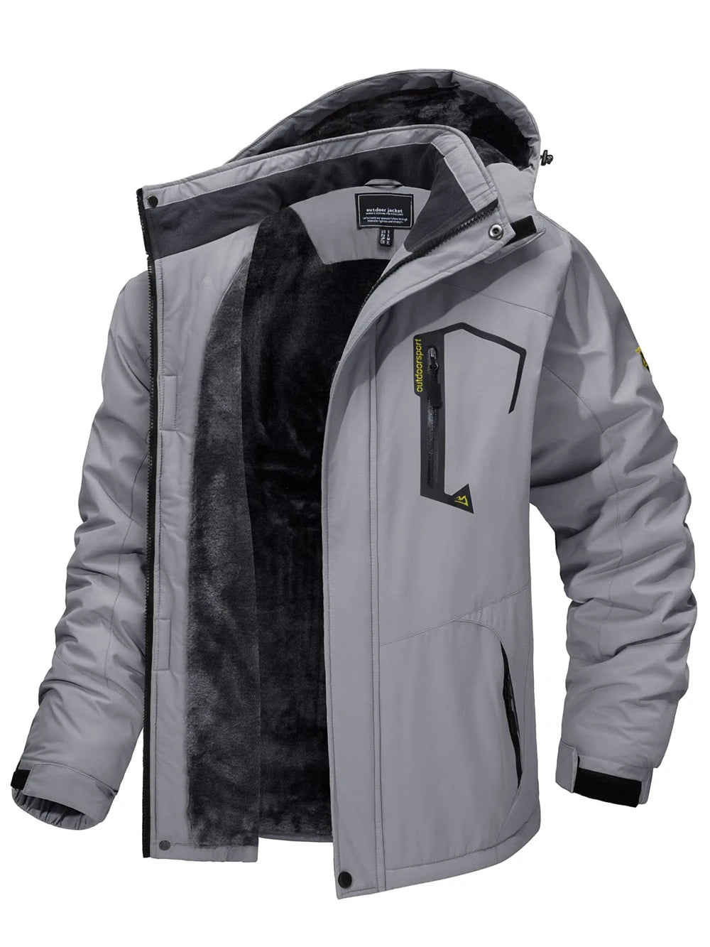 Fleece Lining Jackets for Hiking with Removable Hooded Coats