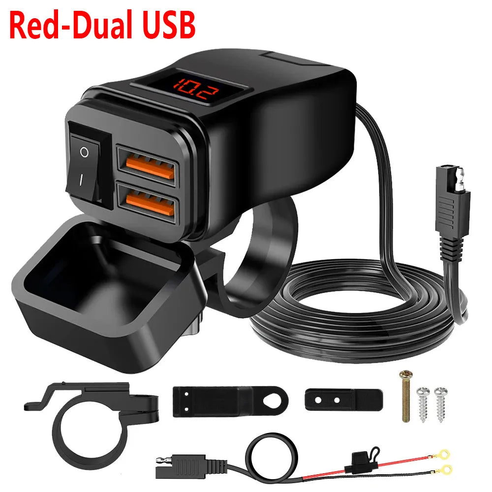 Motorcycle Attachable 60W USB Fast Charger