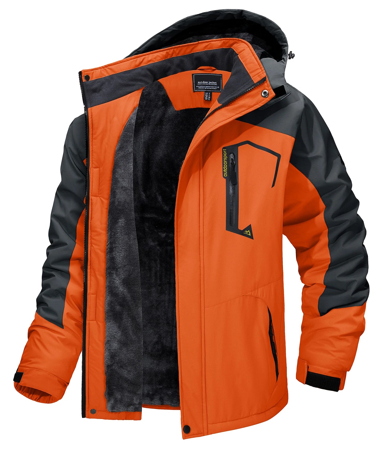 Fleece Lining Jackets for Hiking with Removable Hooded Coats