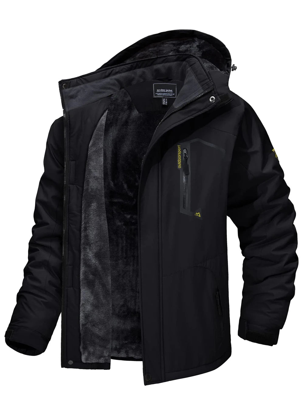 Fleece Lining Jackets for Hiking with Removable Hooded Coats