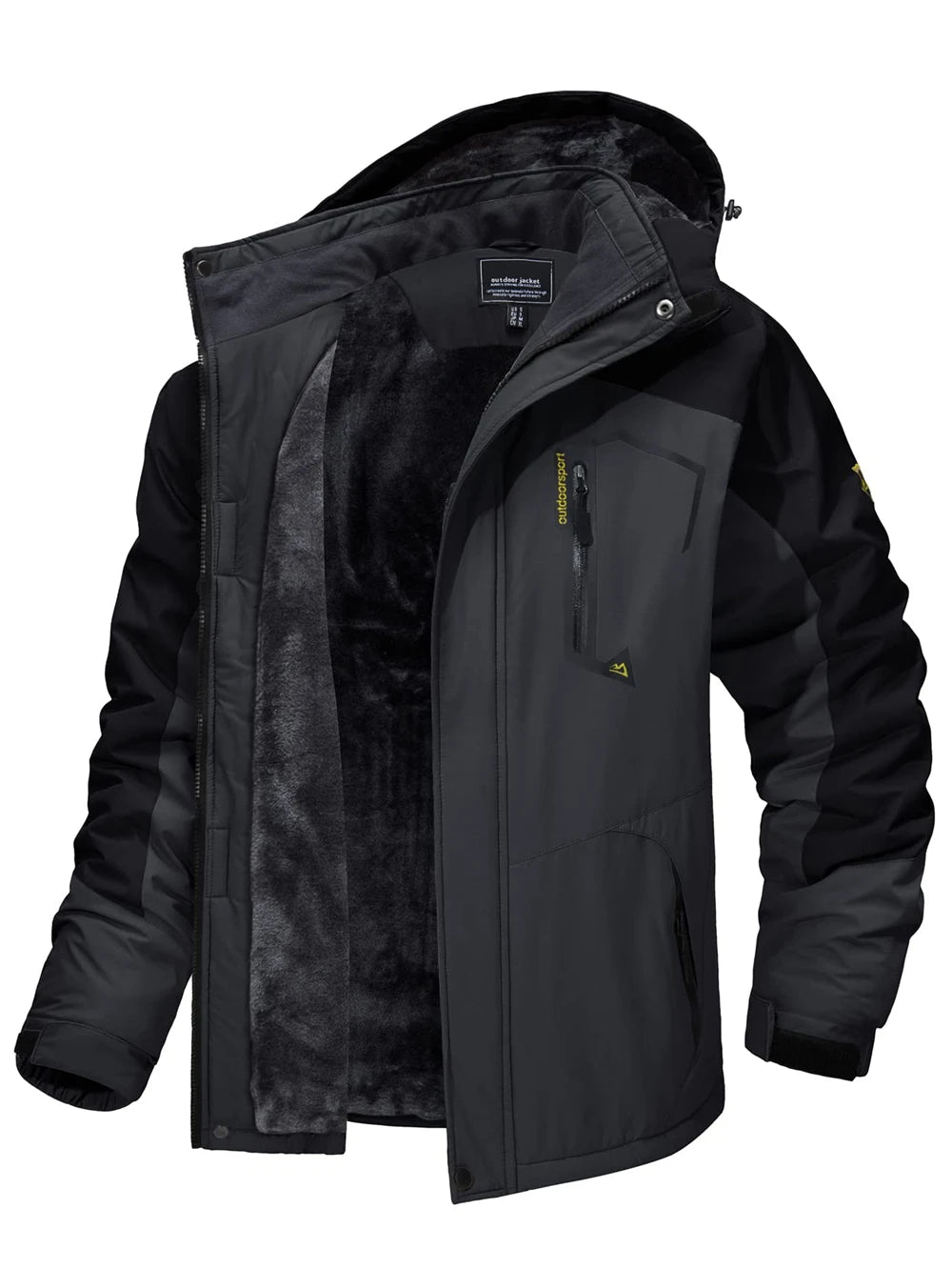 Fleece Lining Jackets for Hiking with Removable Hooded Coats
